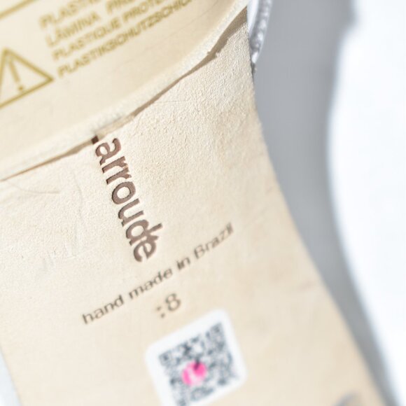 $350 LARROUDE BOW Mariah Vinyl SLIDE MULE Sandals CLEAR LEATHER 8 (DB37) - Picture 7 of 7